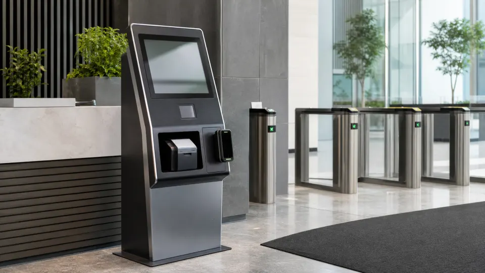 Access-control and visitor credential devices for RFID identity workflows